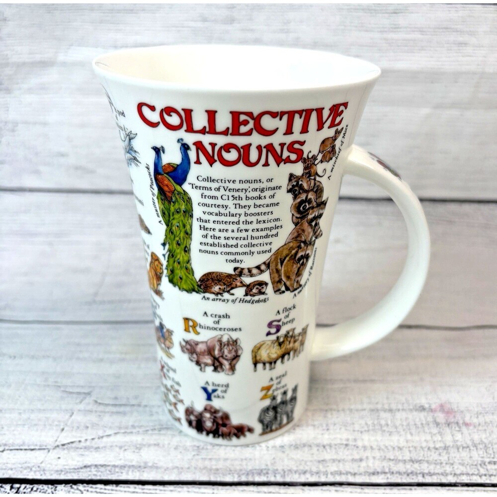 Dunoon COLLECTIVE NOUNS Tall Mug Groups of ANIMALS Caroline Dadd England